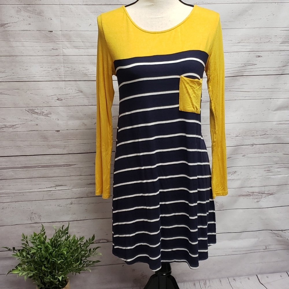 Navy/Mustard Mon Ami Tunic E